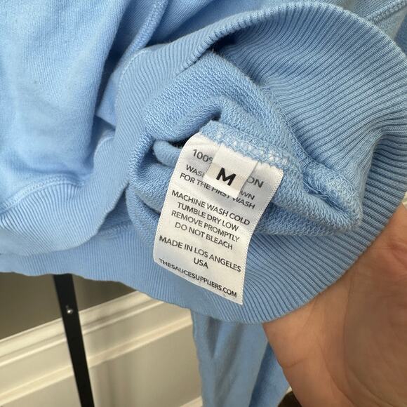 Call Her Daddy I am Unwell Cropped Hoodie Blue Medium - Picture 4 of 7